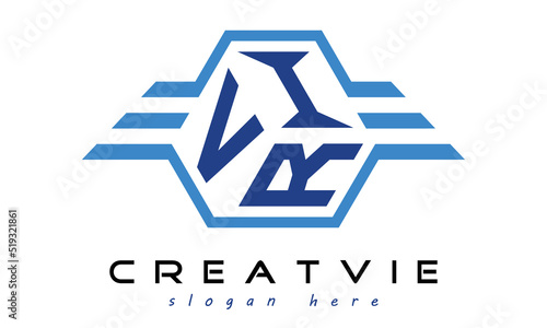 VIR three letter geometrical wings logo design vector template. wordmark logo | emblem logo | monogram logo | initial letter logo | typography logo | business logo | minimalist logo |