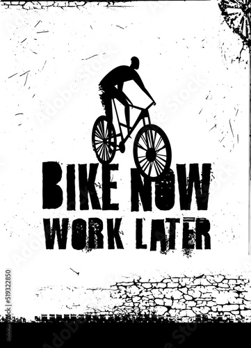 Offroad freestyle poster. Mountain bike event. Vector illustration