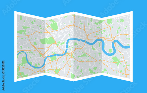 Map of city streets, roads and towns. Map urban graphic background. City locations, pattern and plan for cartography, gps and travel. Vector. Illustration of cartography navigation. Geography design