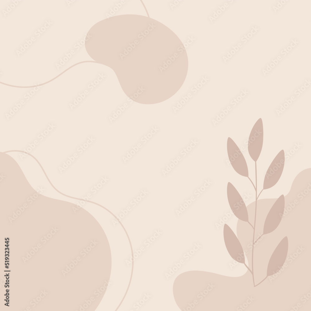 Abstract background. Leaves on a beige background. Background for website, instagram, postcard. Abstract background. Leaves on a beige background. Background for website, instagram, postcard.