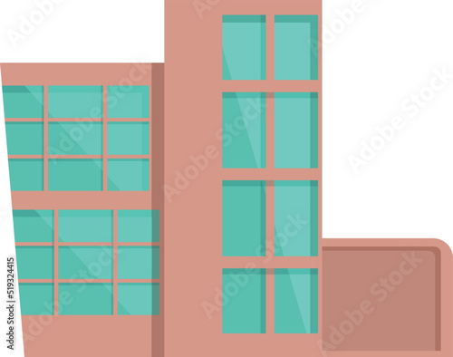Villa building icon cartoon vector. Modern house. Mansion cottage
