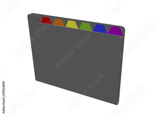 File folder. 3d Vector illu...