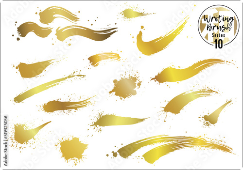 波、筆、毛筆、ブラシのセット