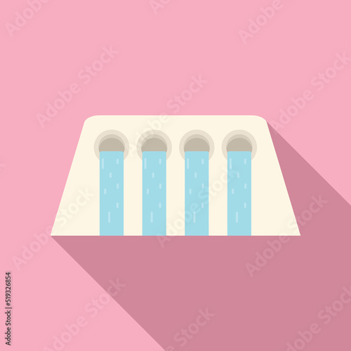 Water power station icon flat vector. Hydro plant