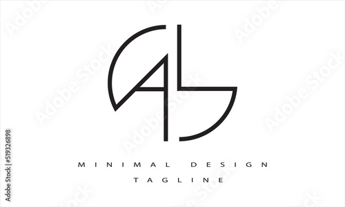 AL or LA logo design Vector Art Illustration