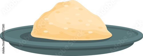 Baked rice icon cartoon vector. Brazilian food. Bean sauce