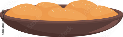 Dish plate icon cartoon vector. Brazilian food. Tomato bowl