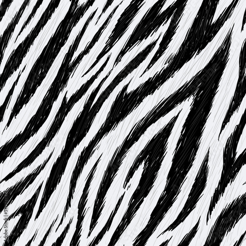 Hand drawn Seamless pattern of Zebra print  Detail skin of Zebra  Realistic Zebra pattern
