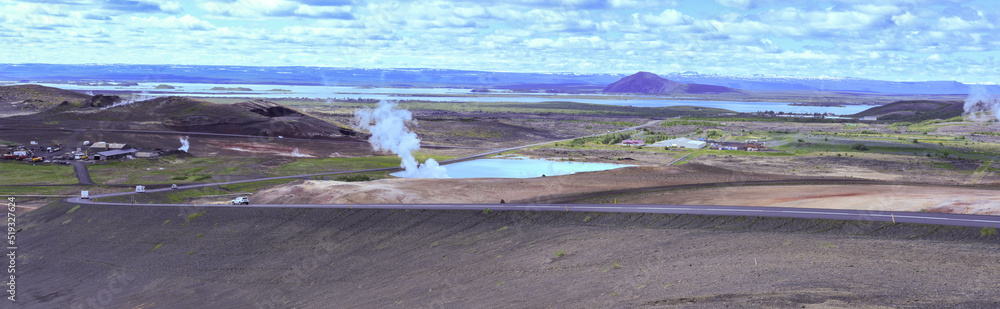 The geothermal park near lake Myvatn in Iceland