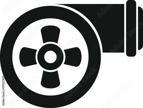 Water home turbine icon simple vector. Electric generator