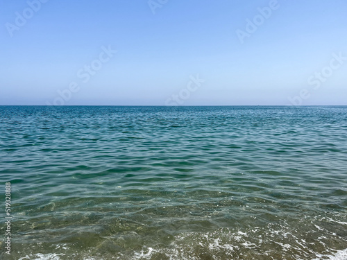 Transparent sea water on the shoreline