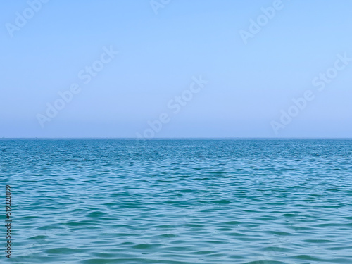 Empty blue sea with horizon  © Mounir