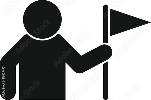 Target manager icon simple vector. Sustainable development
