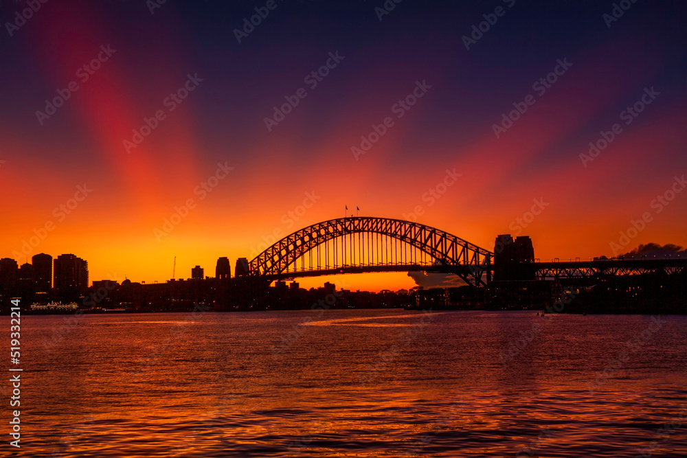 sunrays over Sydney