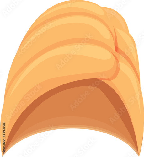 Spa headwear icon cartoon vector. Cloth towel. Fabric roll