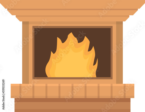 Restaurant furnace icon cartoon vector. Fire wood. Cafe pizza