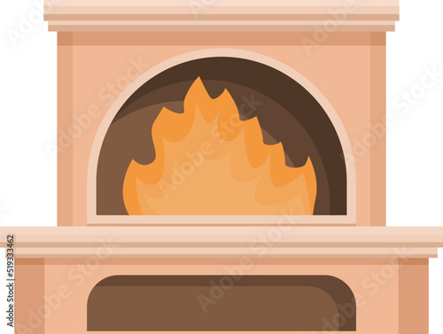 Maker furnace icon cartoon vector. Fire stove. Fireplace pizza