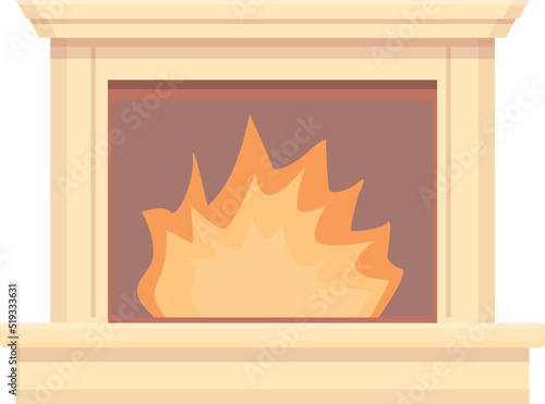 Pizzeria furnace icon cartoon vector. Kitchen interior. House bakery