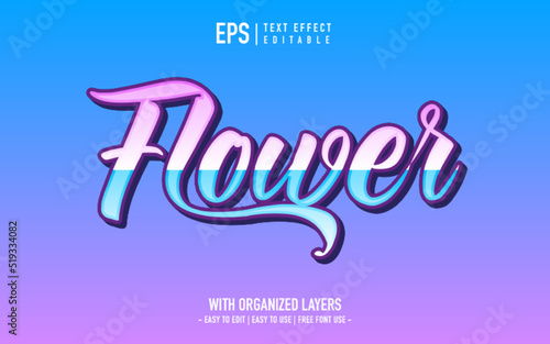 flower text effect