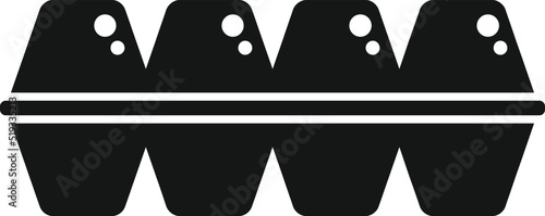 Egg carton box icon simple vector. Kraft pack