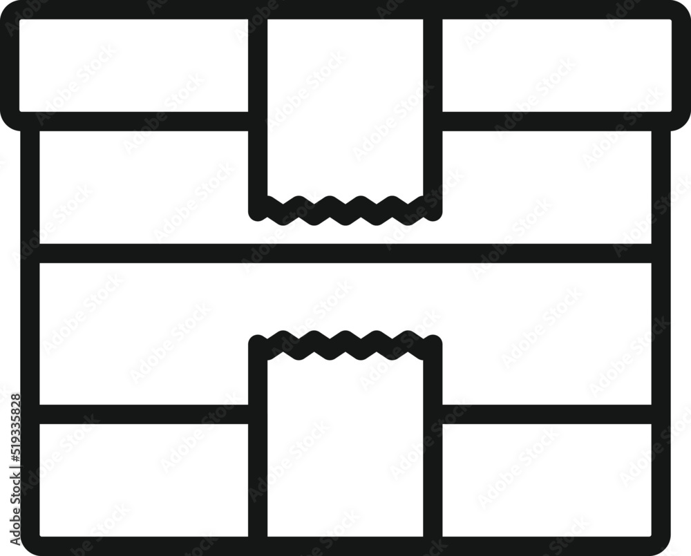 Carton box icon outline vector. Paper package Carton box icon outline vector. Paper package