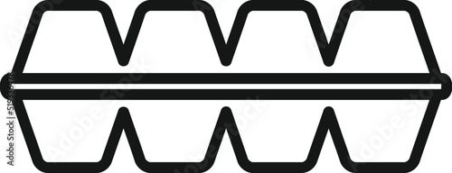 Egg carton box icon outline vector. Kraft pack