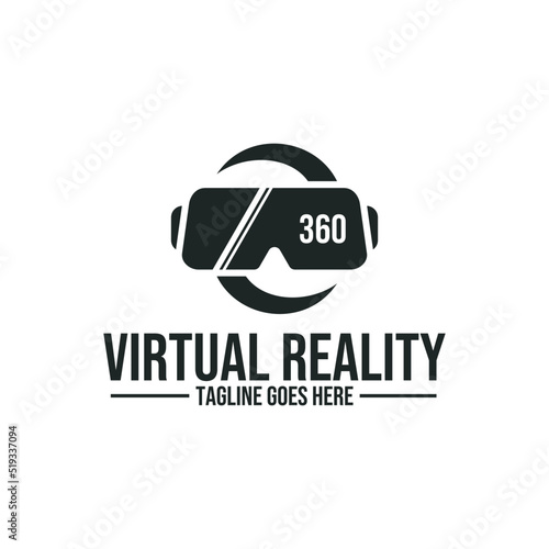 Virtual reality logo isolated on white background