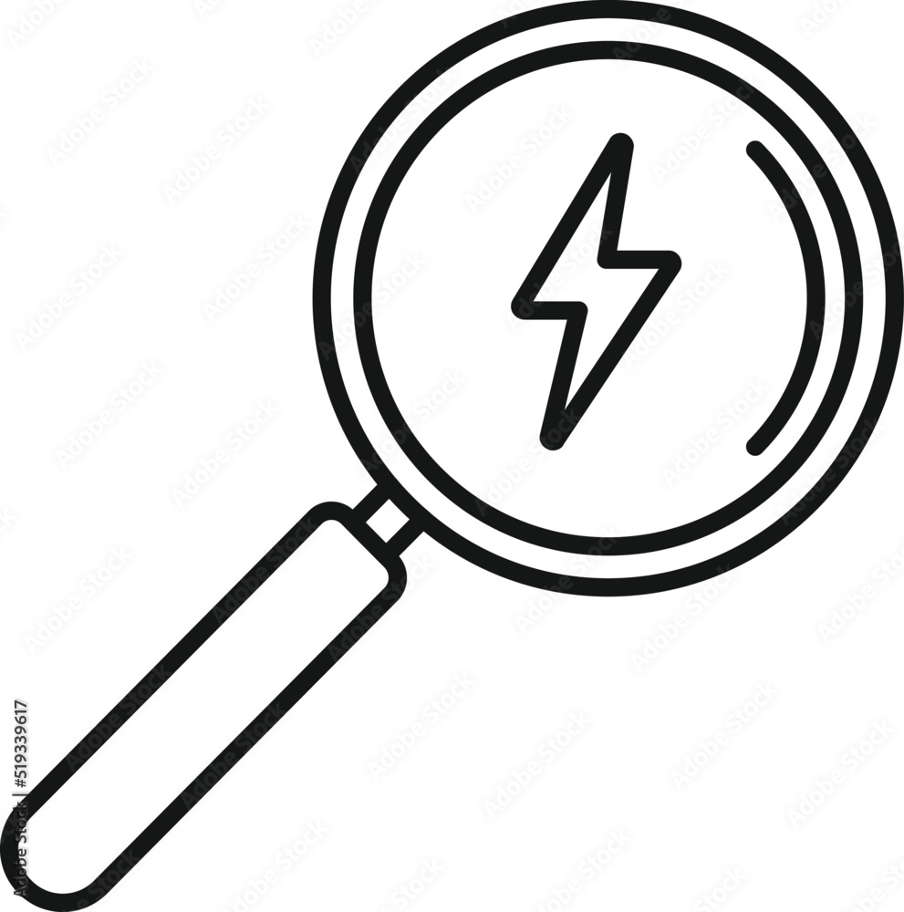 Search save energy icon outline vector. Care engineer Search save energy icon outline vector. Care engineer