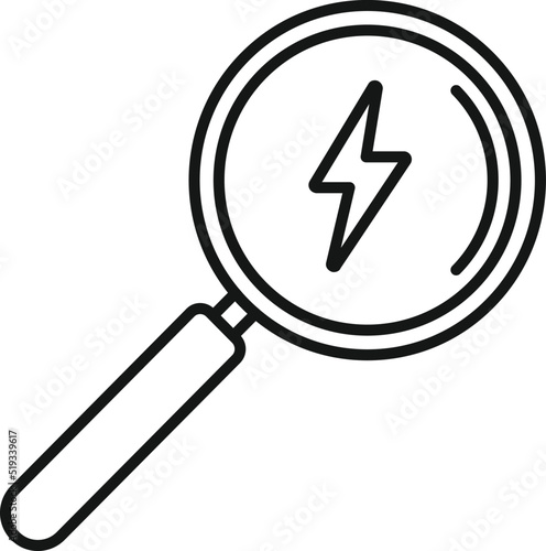 Search save energy icon outline vector. Care engineer