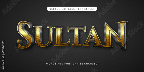 Photography Editable text sultan 3d style effect