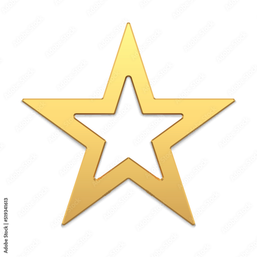 Bright luxury golden star metallic surface 3d template vector illustration Bright luxury golden star metallic surface 3d template vector illustration