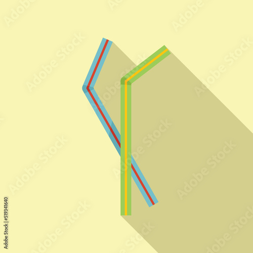 Biodegradable plastic tube icon flat vector. Eco recycle