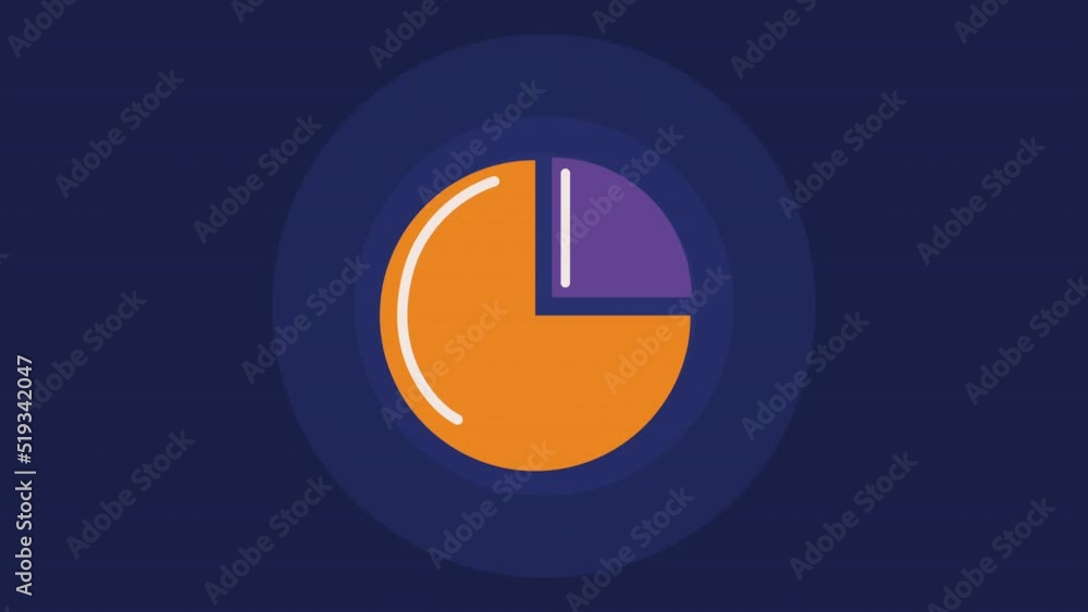 statistics infographic with pie animation statistics infographic with pie animation