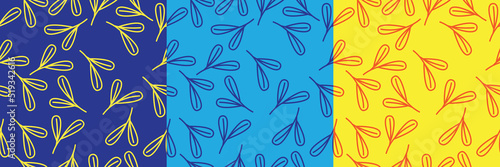 seamless pattern with leaf icon