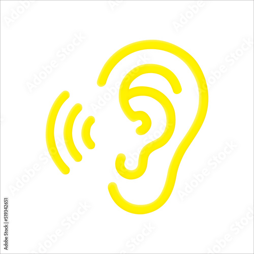 ear with sound wave icon
