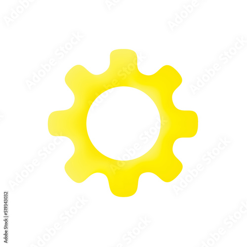 gears and cogs 3d icon , setting 3d icon vector illustration.