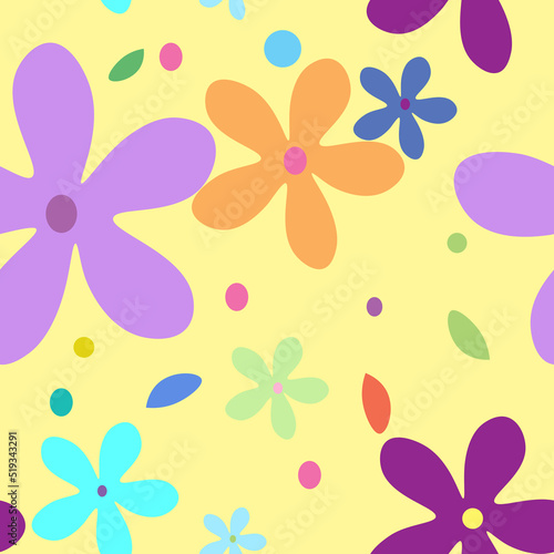 Seamless floral pattern texture backdrop