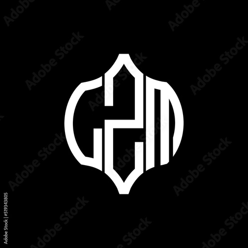 GZM letter logo. GZM best black background vector image. GZM Monogram logo design for entrepreneur and business.
 photo