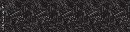 Back to school. School background. Seamless pattern. Vector
