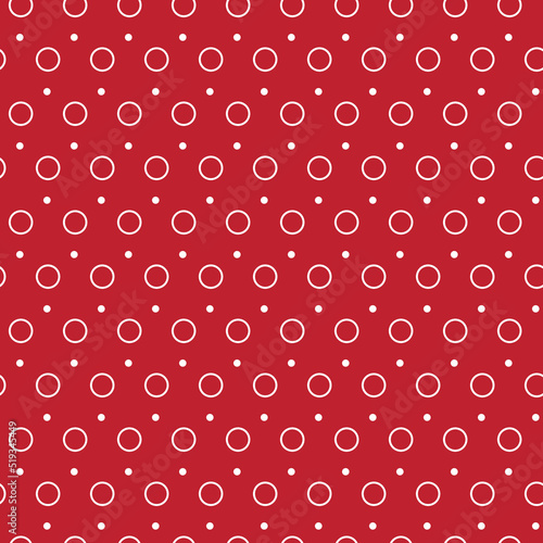 Red contrast seamless pattern background circle circumference design