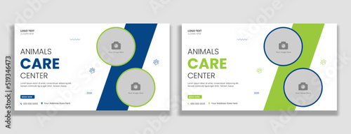 Animal care center thumbnail and web banner