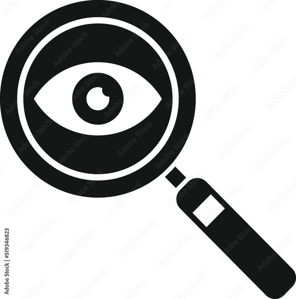 Agent magnifier icon simple vector. Service secret
