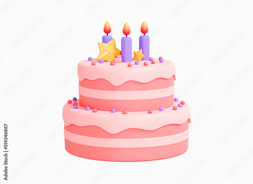 Download Birthday cake in PNG, GLB - Pixcap