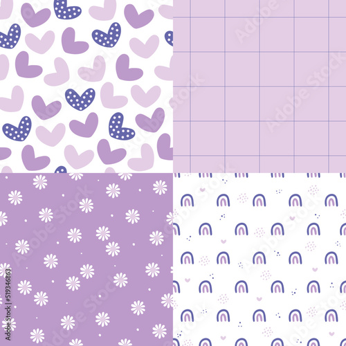 Very peri seamless pattern vector purple back