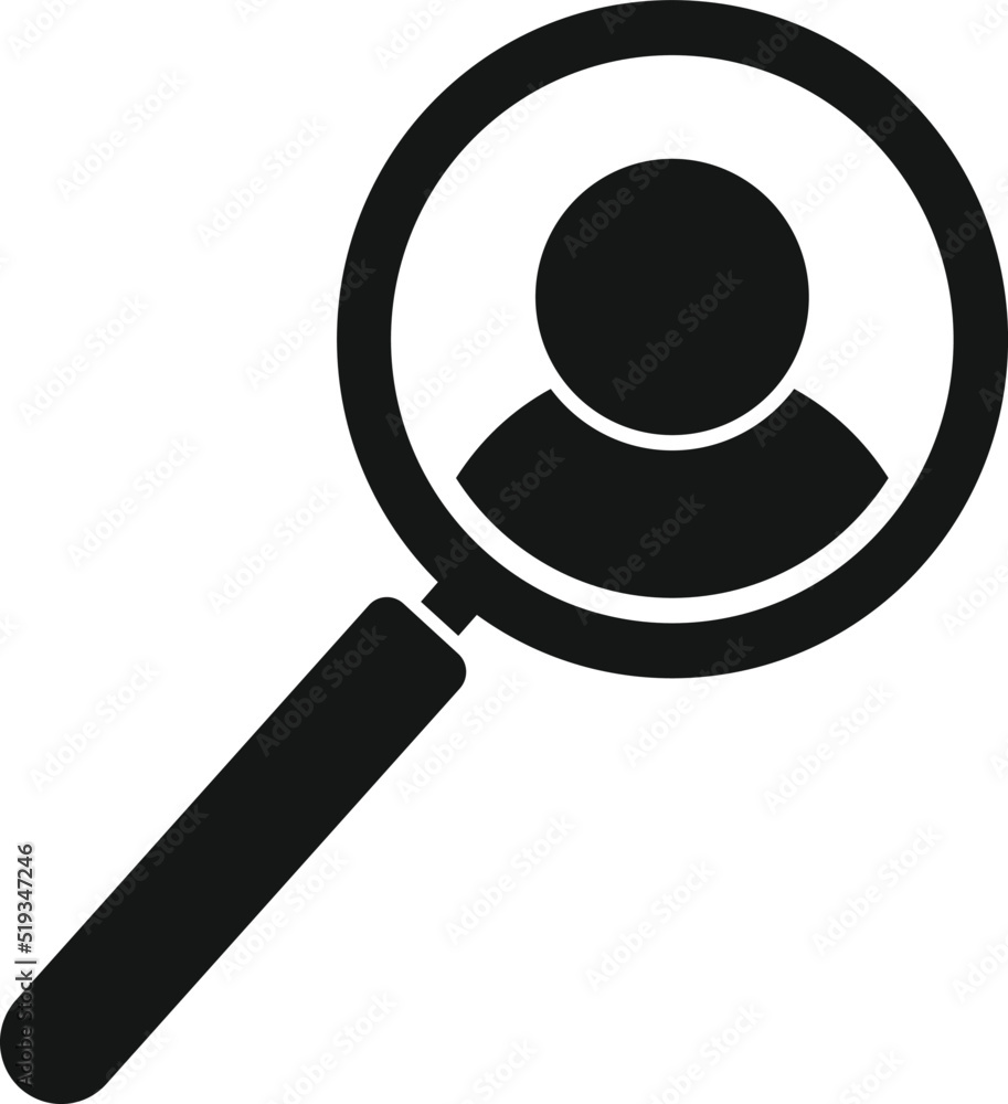 Search person icon simple vector. Secret agent Search person icon simple vector. Secret agent