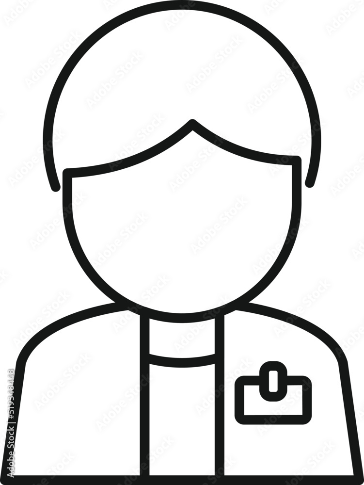 Secret woman agent icon outline vector. Service support Secret woman agent icon outline vector. Service support