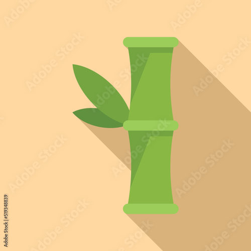 Lucky charm bamboo icon flat vector. Fortune year