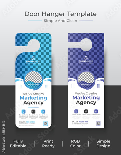 Corporate Door Hanger, Simple Door hanger, do not disturb and make up room sign