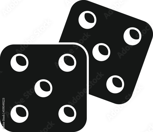 Lucky charm dice icon simple vector. Maneki daruma