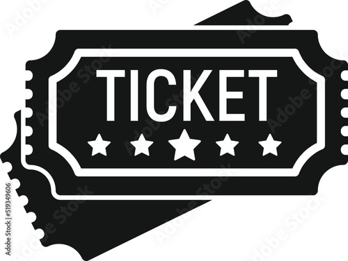 Lucky ticket icon simple vector. Chinese fortune